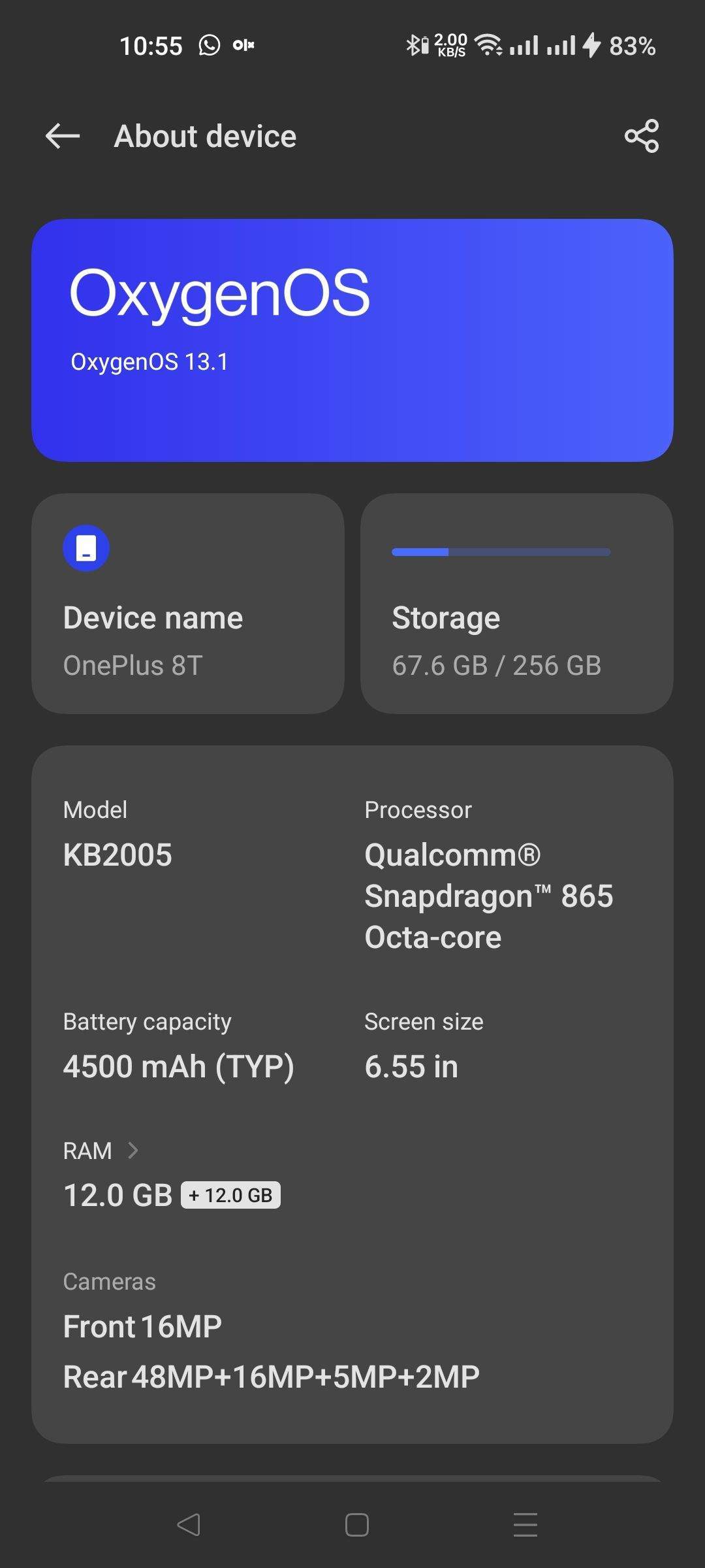OnePlus 8 T 12+12/256 by Saim jillani gaming