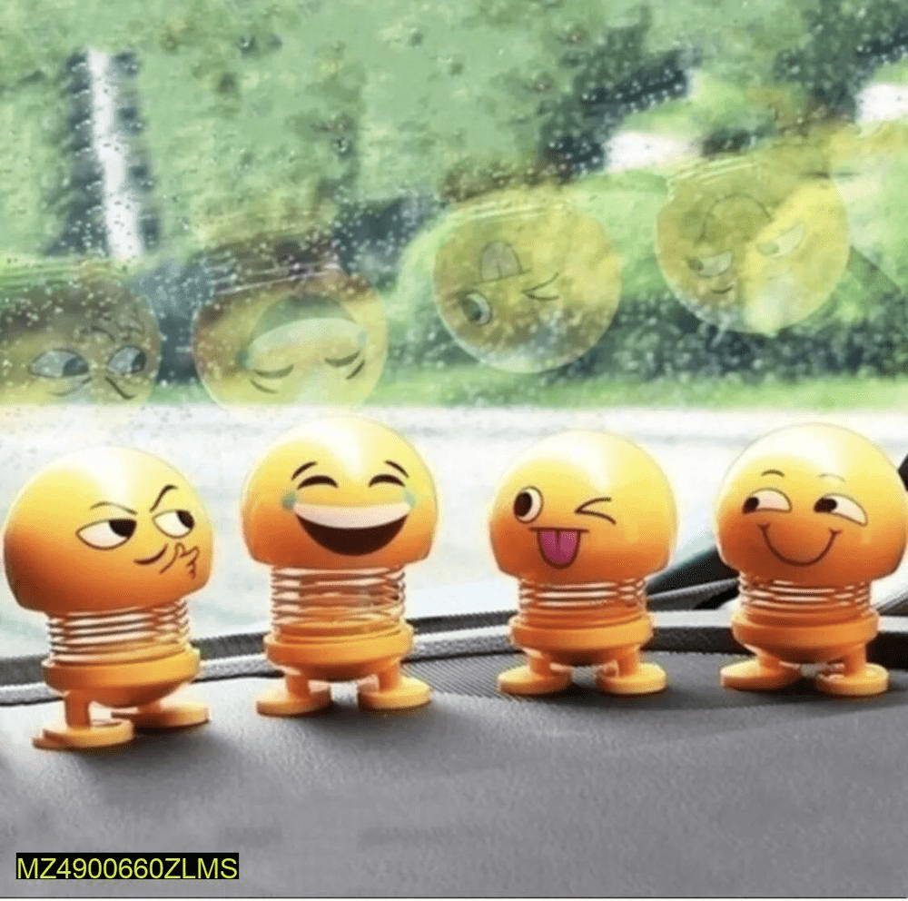 6 PCs Emoji shaking head spring doll by Hooriya Baloch