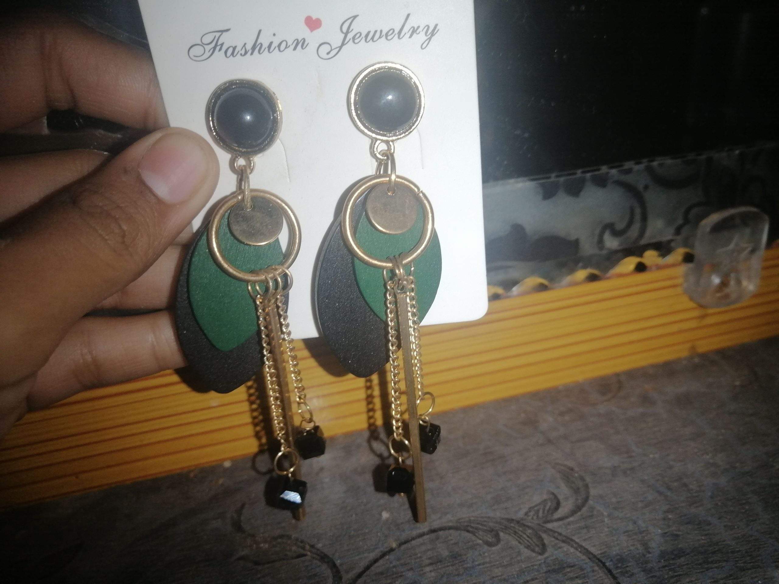 Beautiful entice jewellery in black and green colour by Muhammad Ahmed Ali