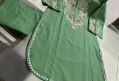 2 PCs women’s khaadi Embroidered suit by Hooriya Baloch