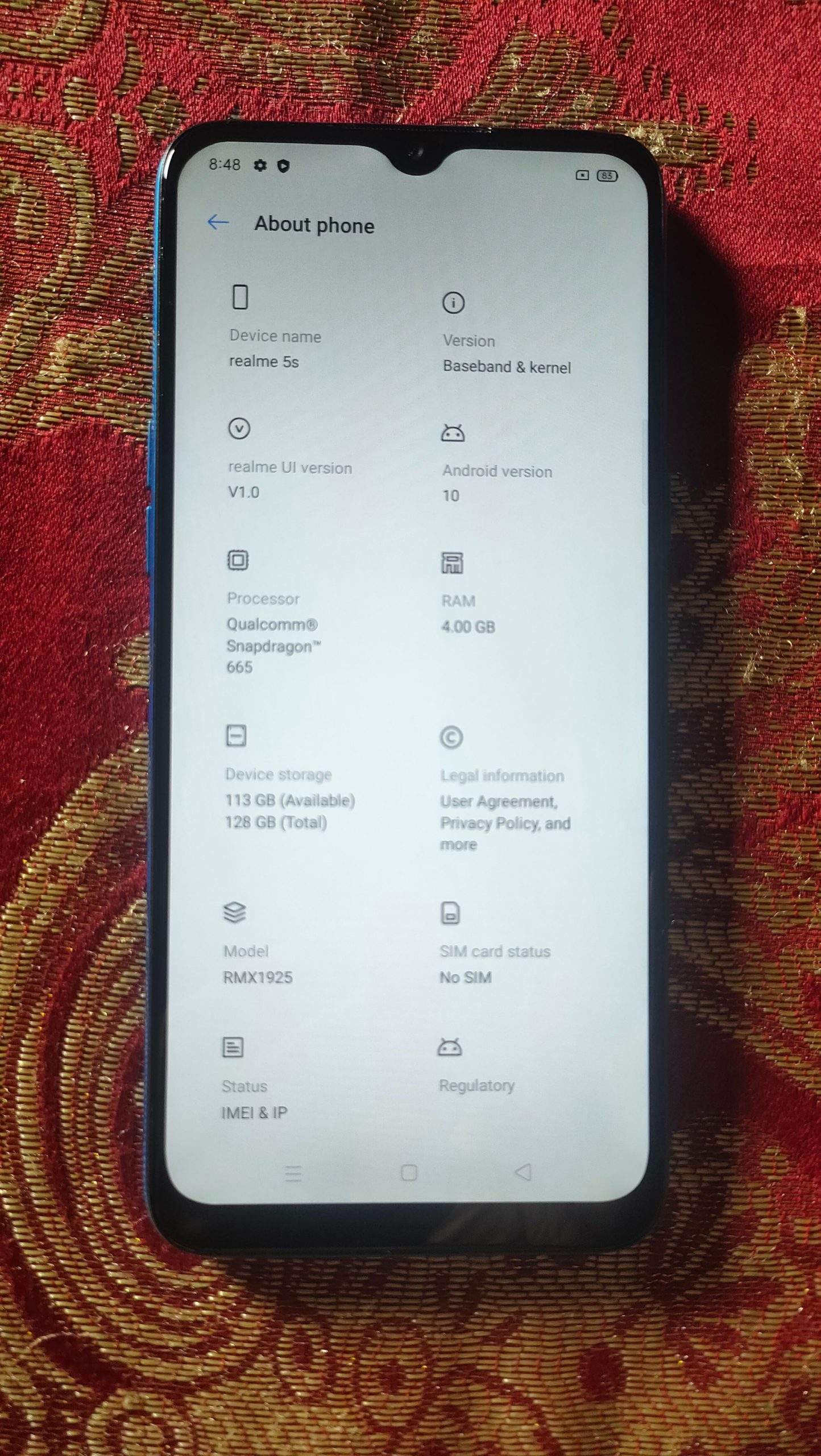 Realme 5S 4gb+128.gb dual Sim Pta Aprup by Jobin Notyal