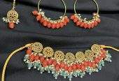 Orange and frozi golden set by Zarwish Javid