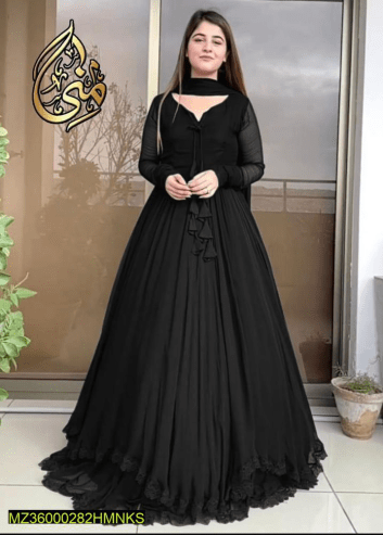 3 Pcs Women’s Stitched Chiffon Plain Maxi … Free home delivery by Muhammad Maqbool