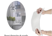 Oval shaped wall mirror sticker,silver by M. Bilal