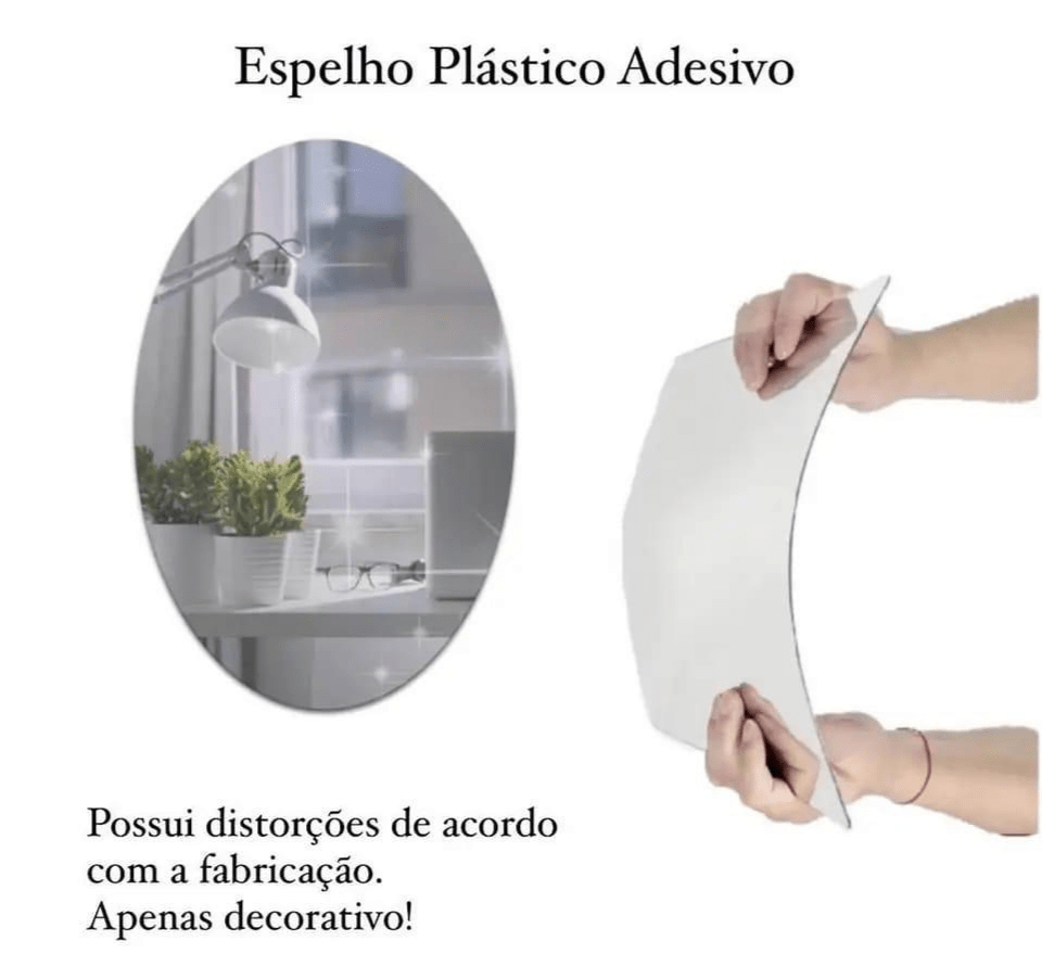 Oval shaped wall mirror sticker,silver by M. Bilal