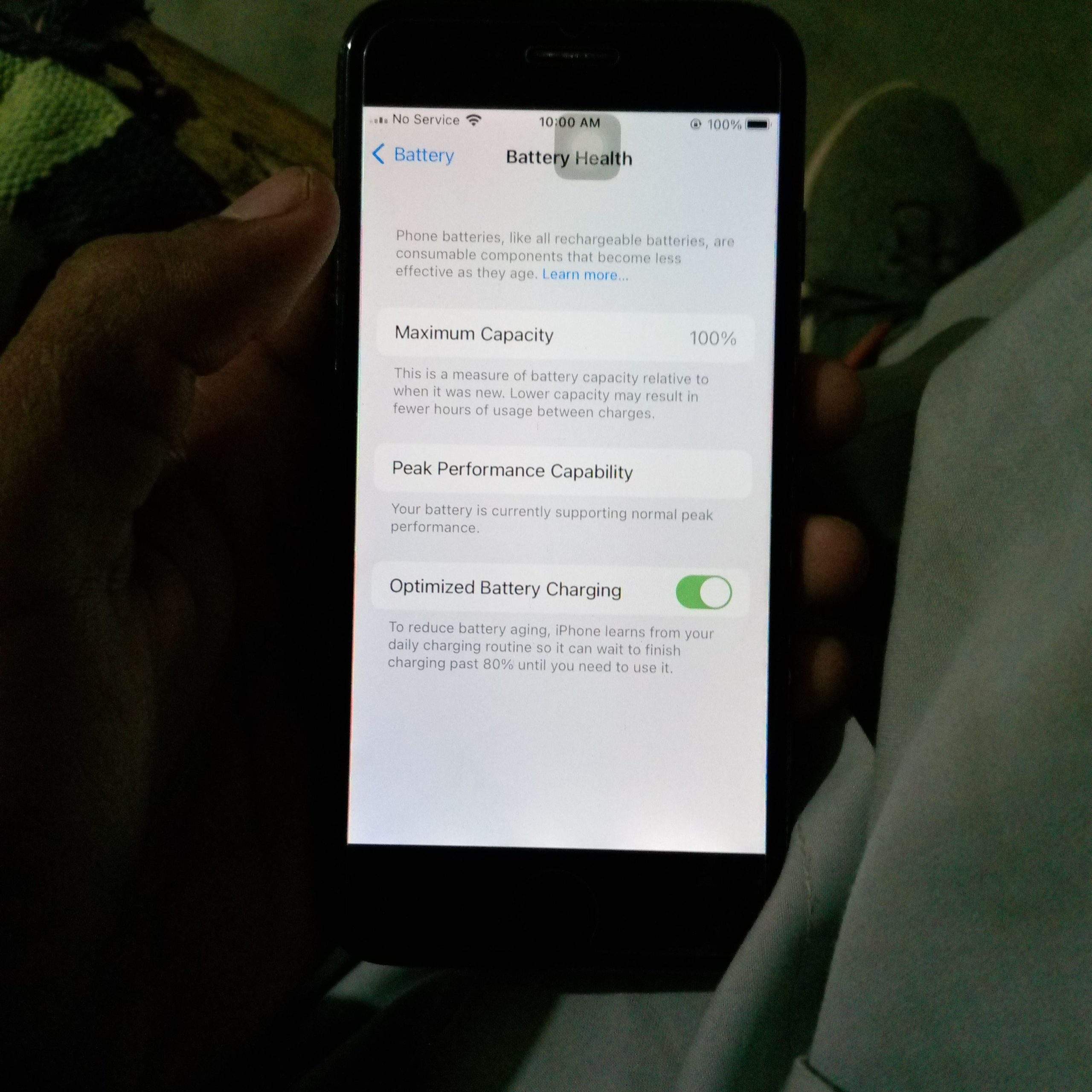 iPhone 7 non pta just finger not working battery 100 by Muhammad UMER Farooq