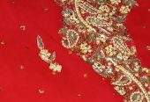 Pure Kora work shirt and dupatta with bridal bag by Mohsin Naveed