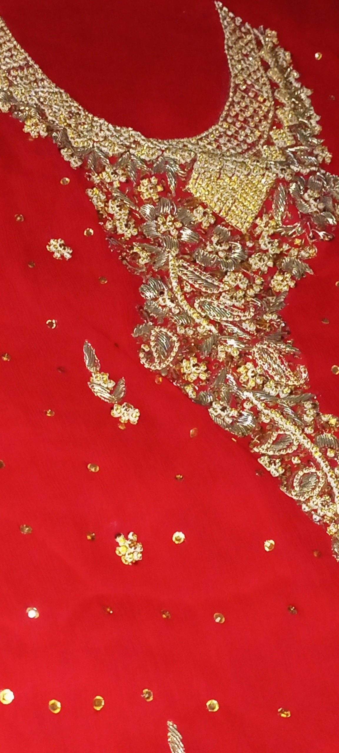 Pure Kora work shirt and dupatta with bridal bag by Mohsin Naveed