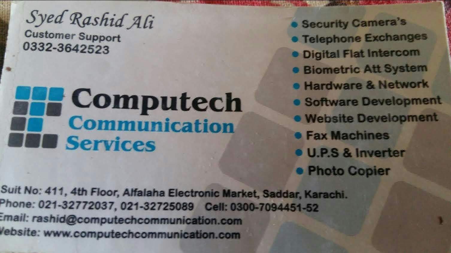 Cctv camera PABX Exchange Networking ups by Rashid Ali