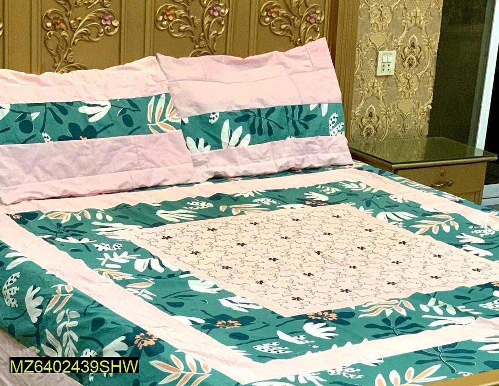3 pics cotten sotton patch work double bedsheet by Ali Hadier