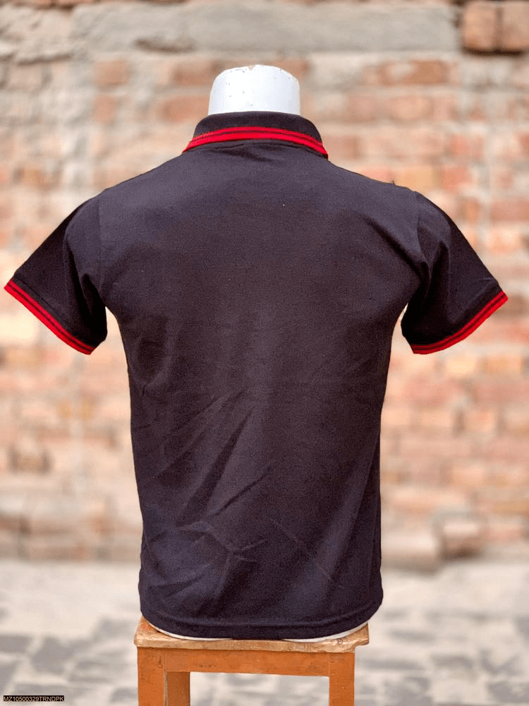 1 pc men’s stitched cotton printed polo shirt by Mobile Tracker