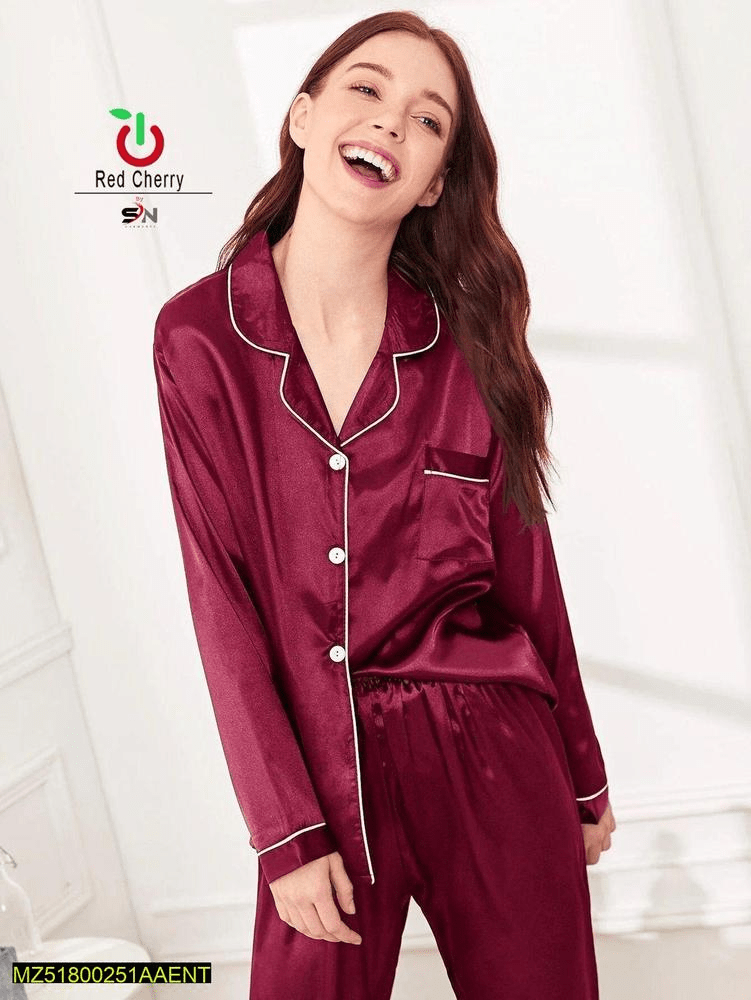 Women’s stiched silk sleepwear by Hooriya Baloch