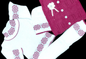 4 PCs baby girl stiched wool suit by Hooriya Baloch
