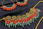 Orange and frozi golden set by Zarwish Javid