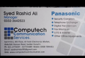 We are deal in Panasonic pabx exchange Cctv camera Networking system by Rashid Ali