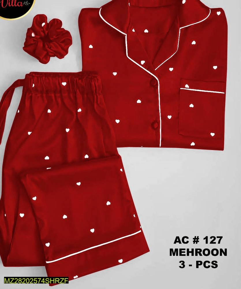 Silk printed sleep wear by Hooriya Baloch