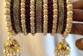 *White Pearls Bangles Set* by muskan khan