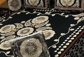 4 Pcs Velvet Jacquard Double Bedsheet … Free home delivery by Muhammad Maqbool