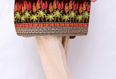 Women’s stitched velvet embroidered shirt by Muhammad Afaq