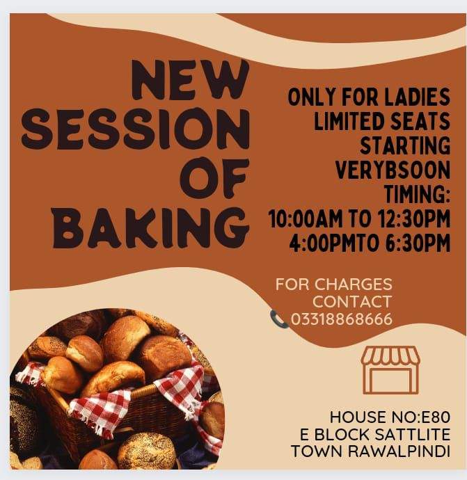 Baking and cooking classess by Saadiya Adeel