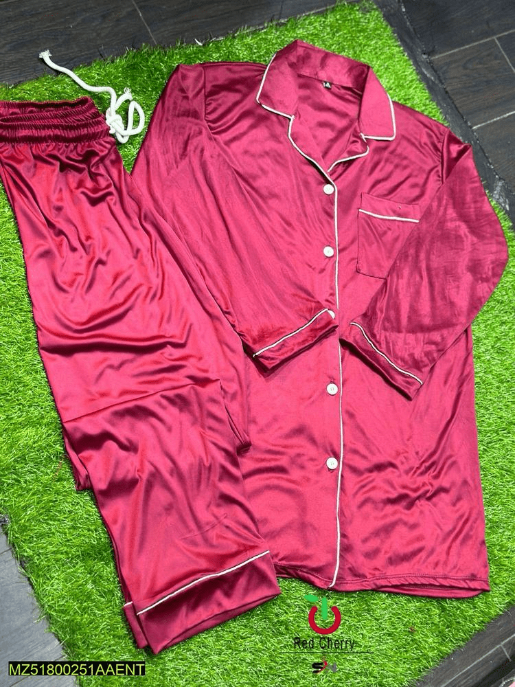 Women’s stiched silk sleepwear by Hooriya Baloch