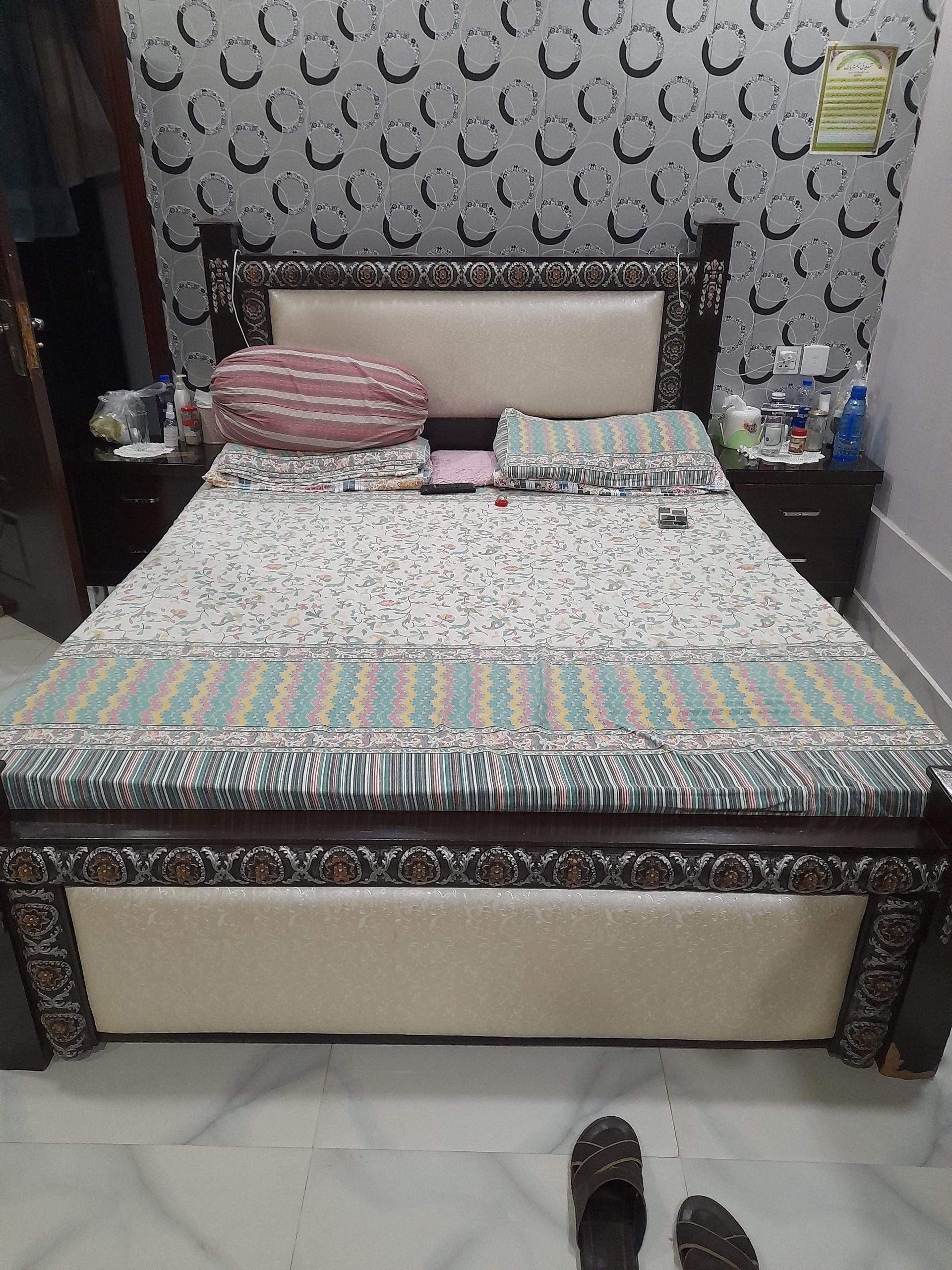 Double bed set and metress by Faizan Ali