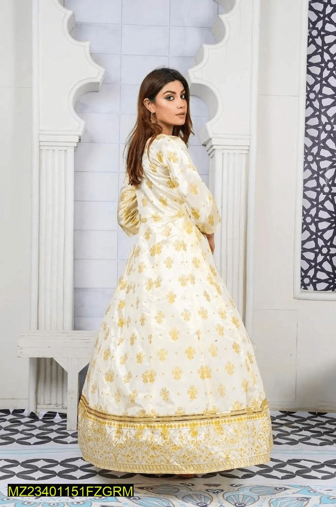 2 PCs Woman Stitched Silk Maxi by Hanan Shafique