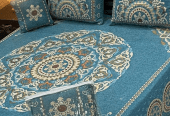 4 Pcs Velvet Jacquard Double Bedsheet … Free home delivery by Muhammad Maqbool