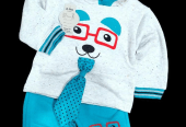 2 PCs baby boy stiched fleece printed suit by Hooriya Baloch