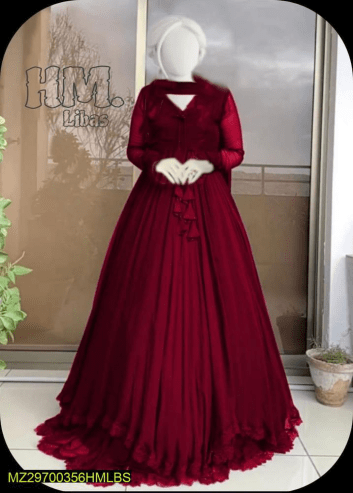 3 Pcs Women’s Stitched Chiffon Plain Maxi … Free home delivery by Muhammad Maqbool