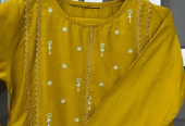 2 Pcs Woman,s Stitched linen Embroidered Suit by Usman Ali