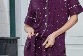 Silk printed sleep wear by Hooriya Baloch