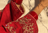 2 PCs women’s khaadi Embroidered suit by Hooriya Baloch