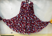 1 PCs women’s stitched chiffon printed suit by Hooriya Baloch