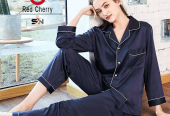 Women’s stiched silk sleepwear by Hooriya Baloch
