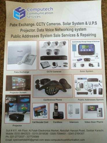 Cctv camera PABX Exchange Networking ups by Rashid Ali