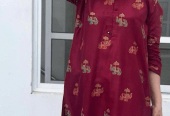 2 PCs women stiched linen suit by ONE SHOT YT 6
