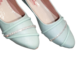 Women’s Rexine casual pumps by Muhammad Afaq