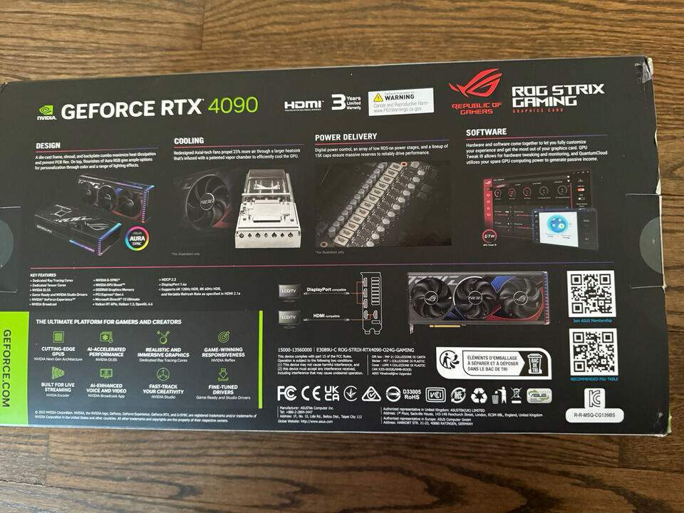 For sale ASUS ROG Strix GeForce RTX 4090 OC 24 GB GDDR6X by Fayaz Ahmed Khan