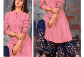 2pcs women unstitched lawn Embroidered suit by Hamza siddique