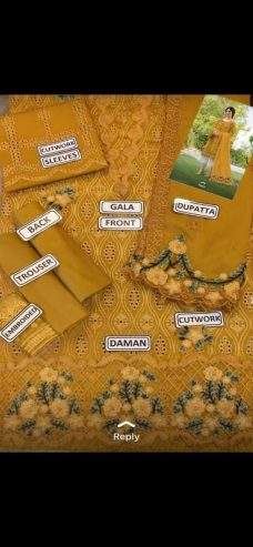3pc Chicken Kari embroidery collections by M. Bilal