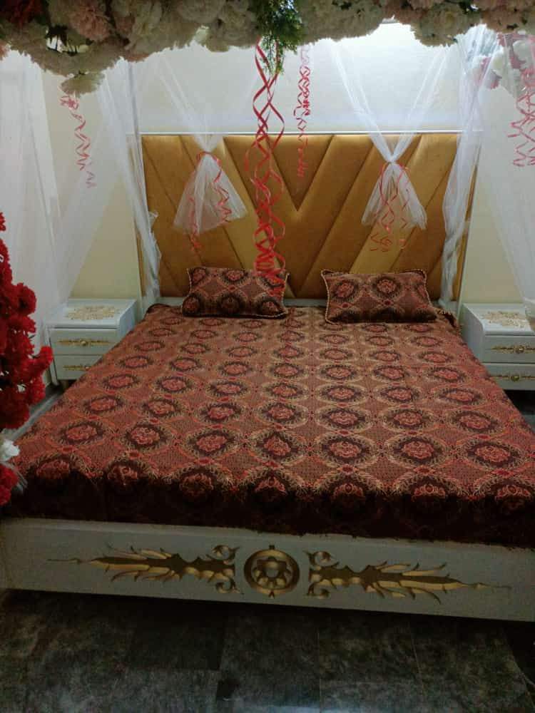 Bed set / Almira / Side tables / shoe rack / Dressing table by Kamal Basha