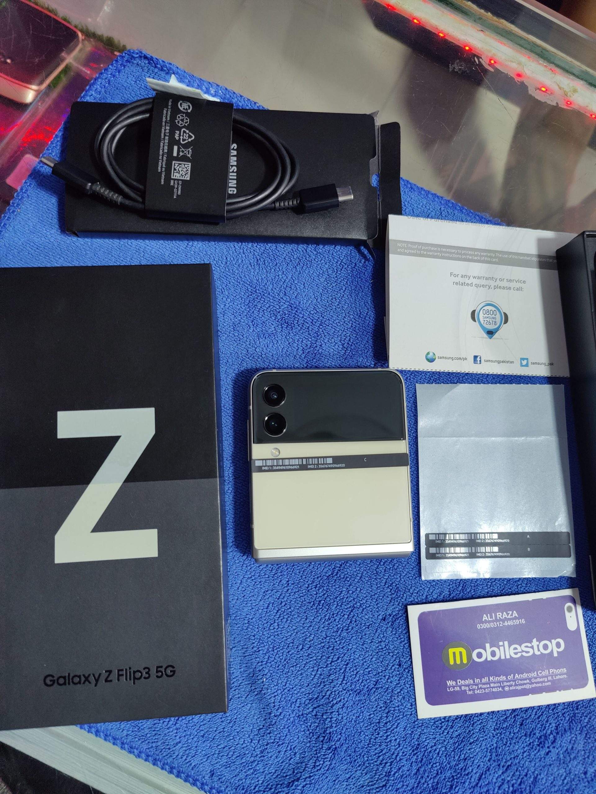 Samsung Galaxy Z Flip3 Dual sim , just One Pin Dott , Official PTA app by Ali Raza