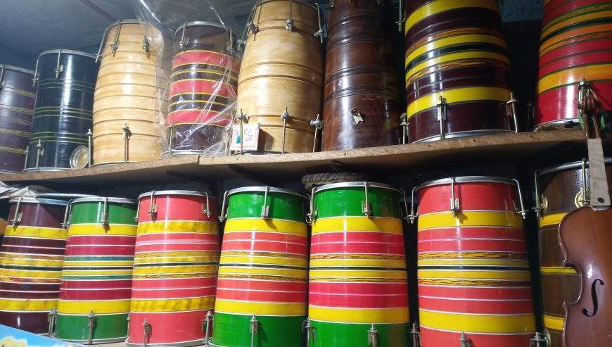Best Quality Dholak or Dholki Black Sheesham Wood Carving by Pakistan Power tools