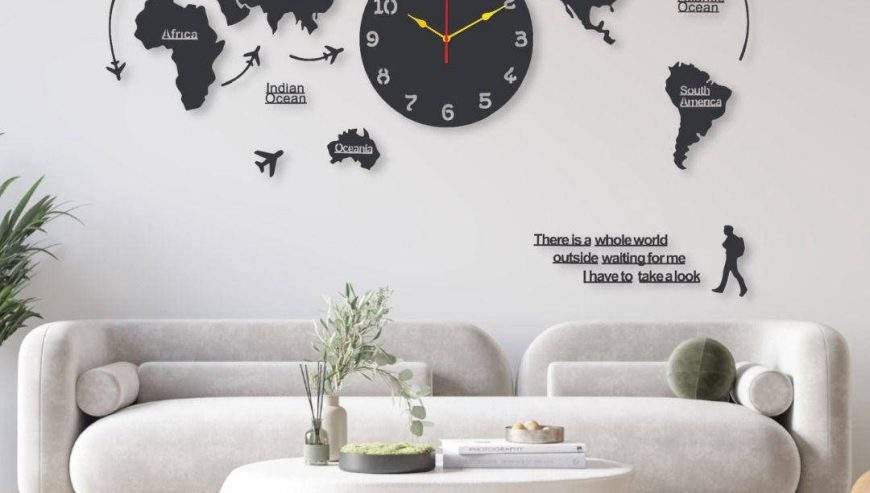 World map clock by Syed Hasnain Shah