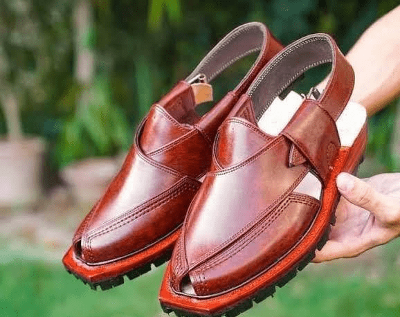 Men’s Peshawari Chappli Mehroon, Black. CASH ON DELIVERY by Waleed Hassan