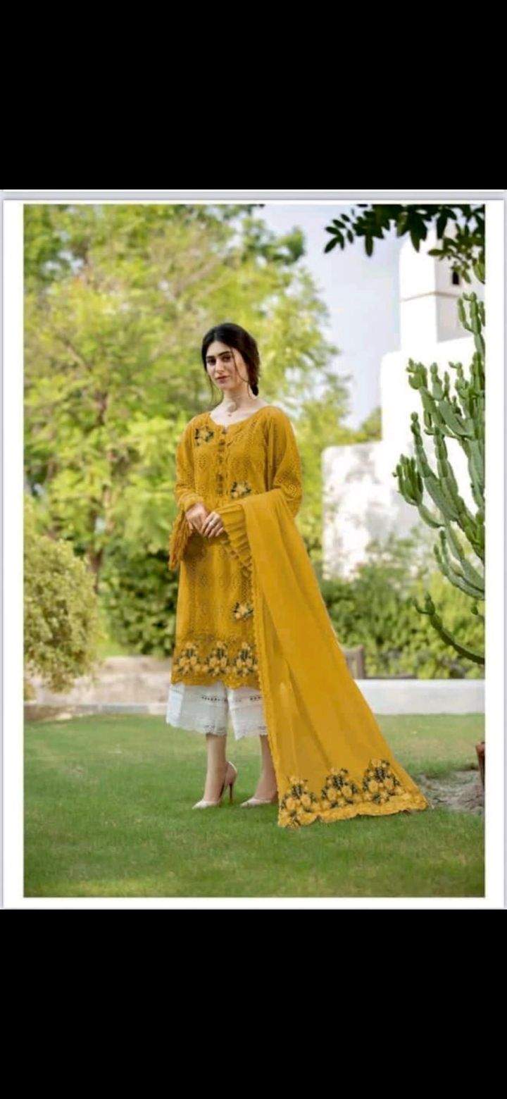 3pc Chicken Kari embroidery collections by M. Bilal