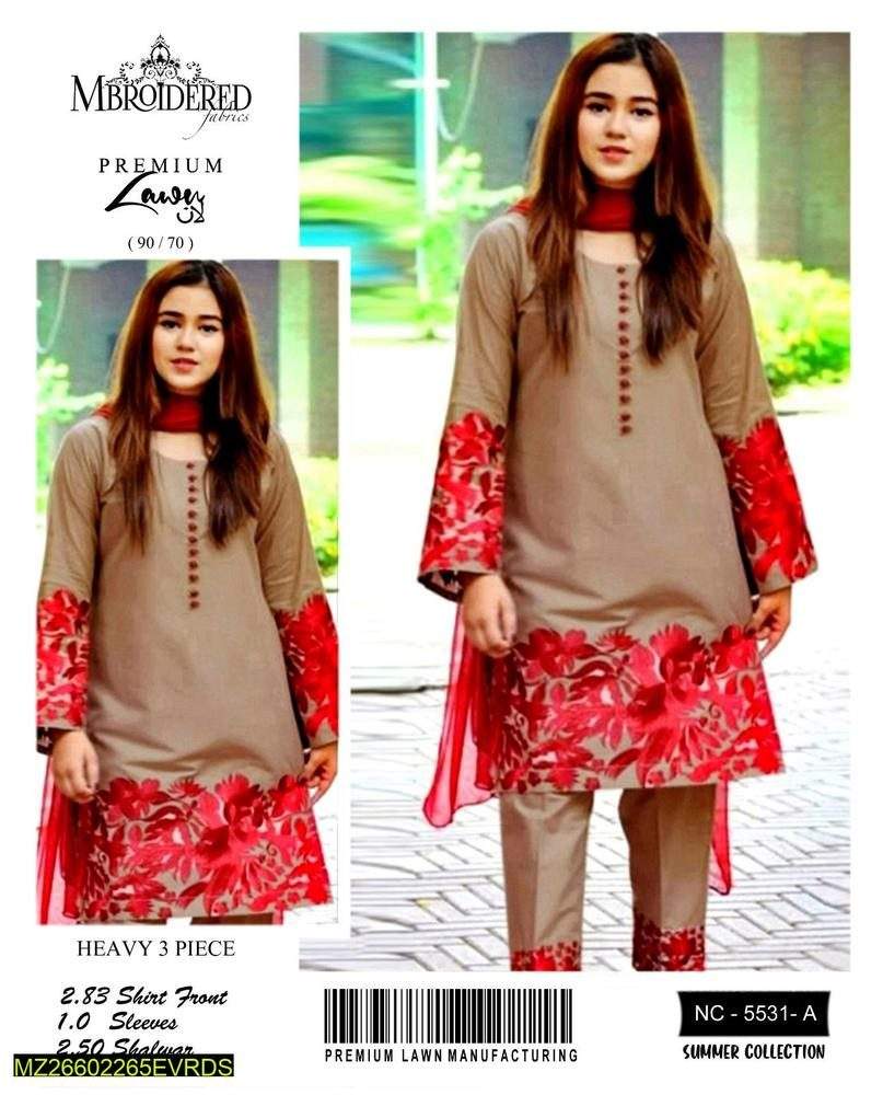 3 piece Lawn wandering dress by Farming With taste vlogs