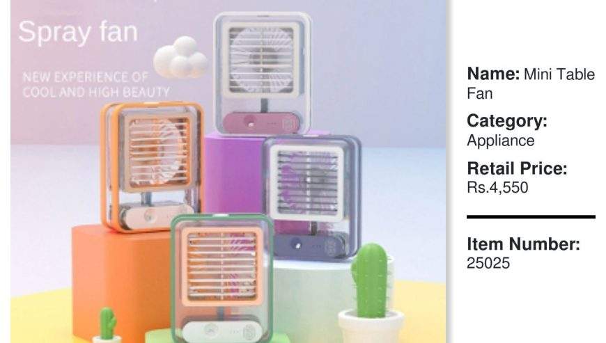 Mini table fan by adeel UL Hassan