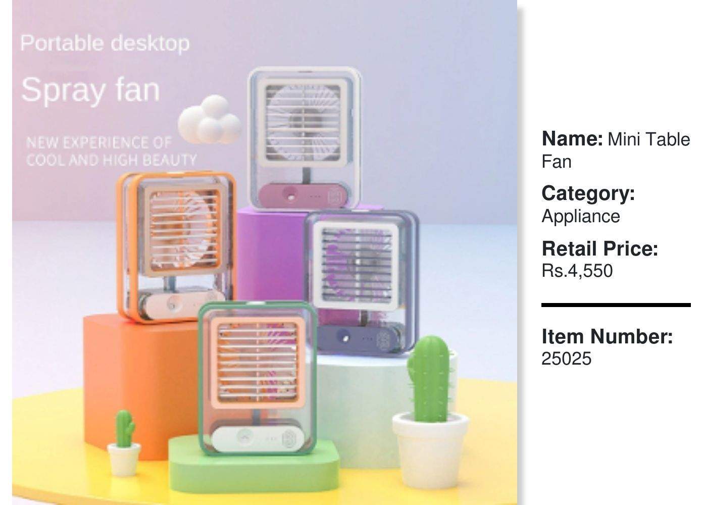 Mini table fan by adeel UL Hassan